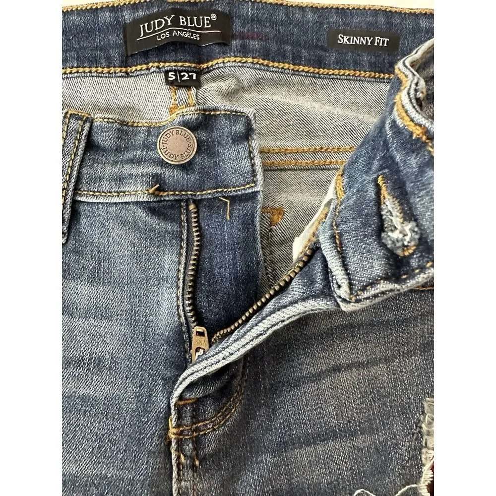 Judy Blue Jeans Women Size‎ 5/27 High Waist Skinny Fit Denim Medium Wash Stretch - Picture 10 of 10